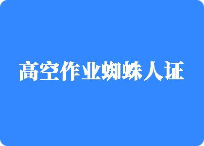 猛插逼视频高空作业蜘蛛人证